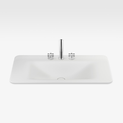 Italian Modern Bathroom Vanity Sink And Faucet, Armani 36" Off-White