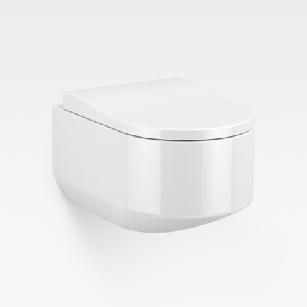 Italian Modern Wall-Hung Toilet Set, Armani Glossy White