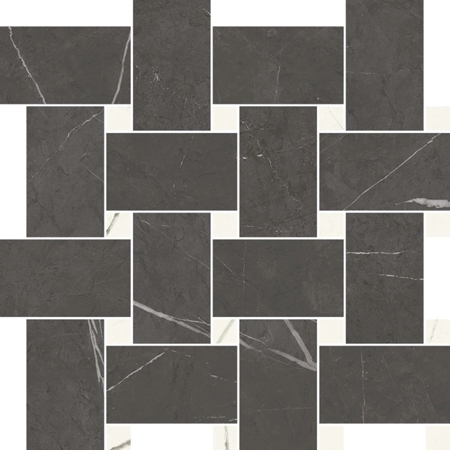 Lineae Chesterfield Crystal Grigio 12" x 12" Mosaic