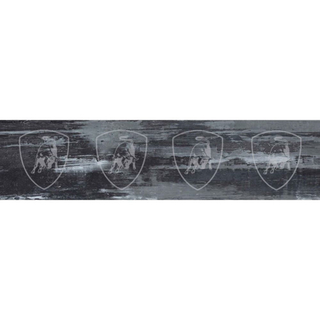 Marina Bay  Nero  9" x 36" Décor List Logo H Porcelain Tile