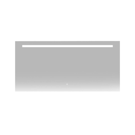 Frameless Wall Hung Bathroom Vanity Mirror, Nova Glossy White