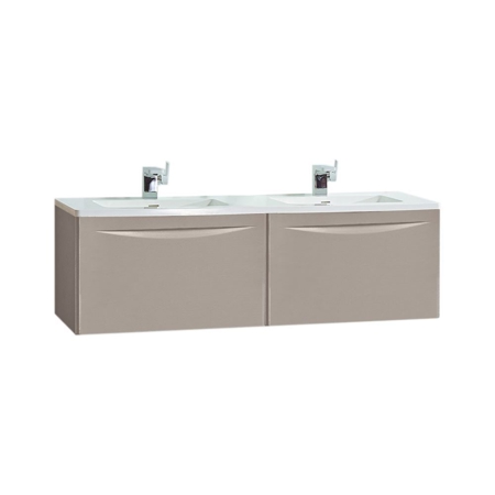 Vera 60" Wall Mounted Single Bathroom Vanity, Sink