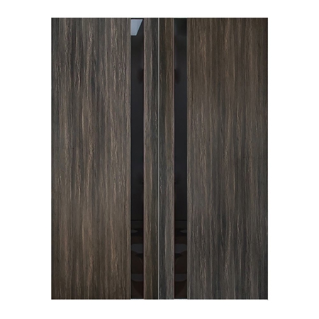 Ash Gray Interior Glass Panel Double Door, 72" x 96"