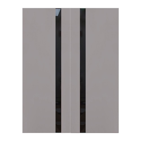 Elephant Gray Wooden Interior Double Door, 64" x 80"