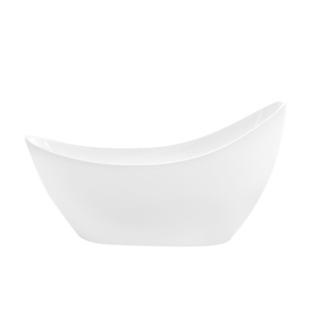 73" White Acrylic Freestanding Bathtub