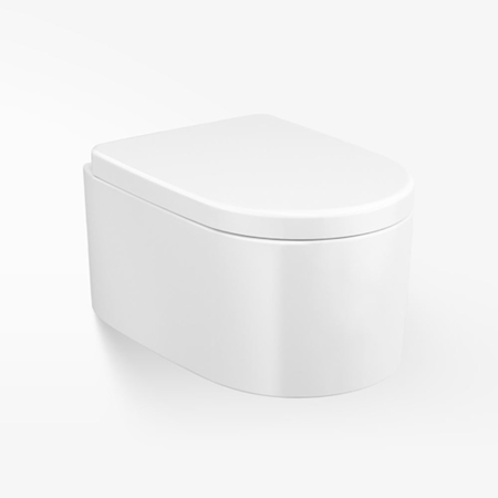 Italian Contemporary Wall-Hung Toilet Set, Armani Glossy White