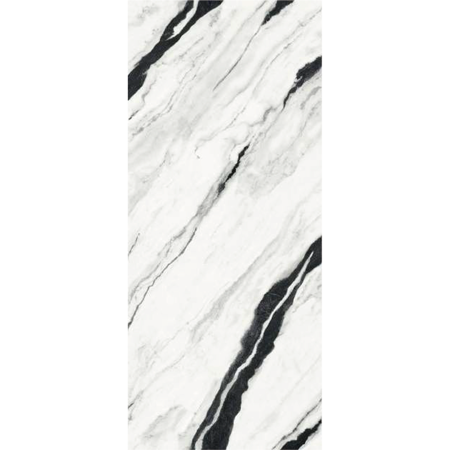 Versace Panda White Polished Porcelain Slab A 47"x 109", Maximvs