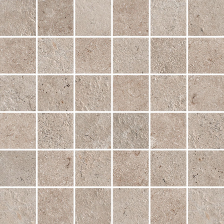 Modern Italian Porcelain Tile, Tribeca Watts Decor Mosaico Natural, 12" x 12"