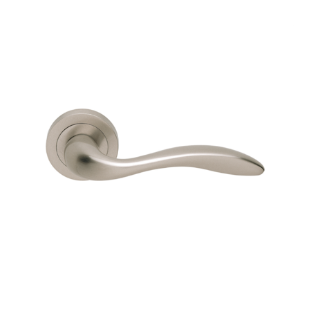 Zeta Italian Interior Door Handle, Satin Nickel