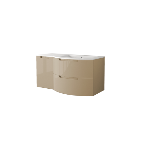 Bruna 43" vanity with left side cabinet in Sand