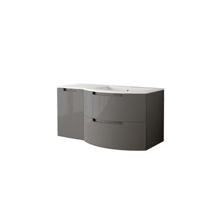Bruna 43" vanity with left side cabinet in Slate