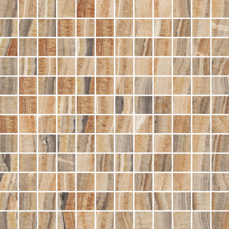 Roberto Cavalli Lush 12"x12" Onice Velluto Mosaico Triangoli Foglio