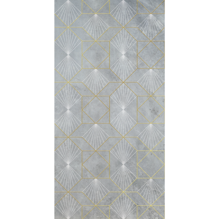 Kyalami 24"x48" Decoro Frame Gray Porcelain Tile