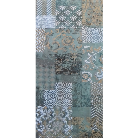 Sakhir Zaphir 24"x48"Decoro Patchwork Porcelain Tile