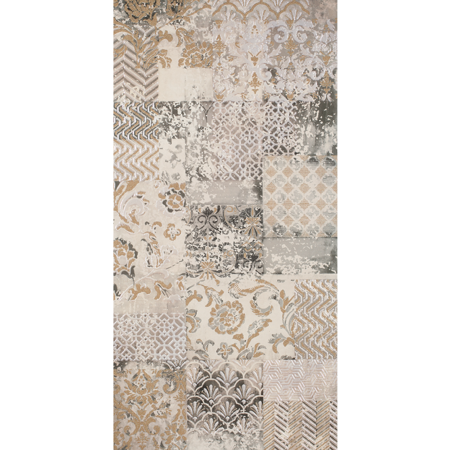Sakhir Sand 24"x48" Decoro Patchwork Porcelain Tile