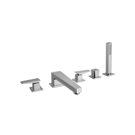 Montecarlo Chrome Bath Mixer Deck Mounted, 5 Holes