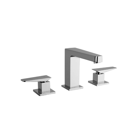 Montecarlo Matt Black 3 Hole Basin Mixer with Waste