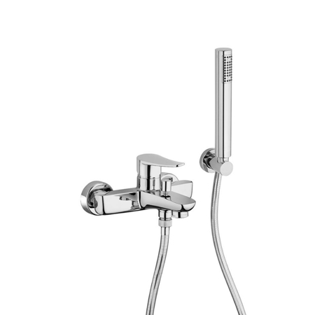 Sakhir Matt Black Single Lever Bath Shower Mixer with Adjustable Shower Kit