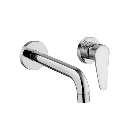 Sakhir Chrome Single Lever Wall Mounted Mixer with Spout