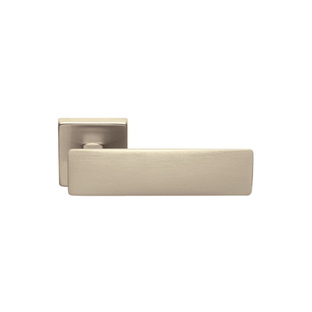 Mozza Italian Modern Interior Door Handle, Satin Nickel