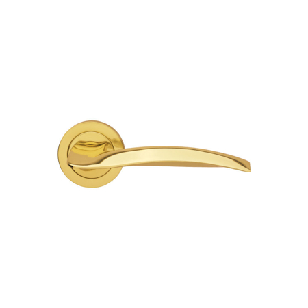 Fiato Italian Luxury Interior Door Handle, Polished Brass
