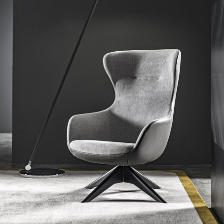 Taormina Armchair with Fixed Base