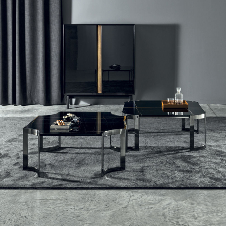 Corder 40" x 40" Square Convex Coffee Table, 17" High