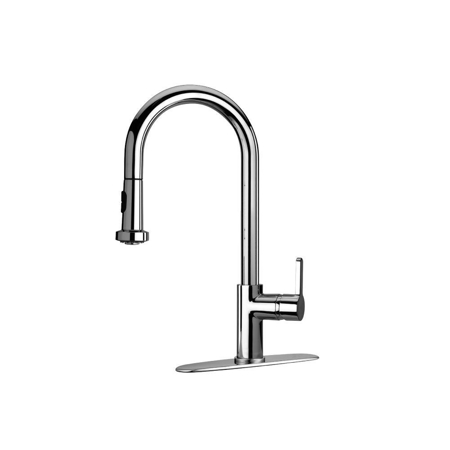 Single Handle Pull-down spray Kitchen Faucet Spout Rotates Chrome