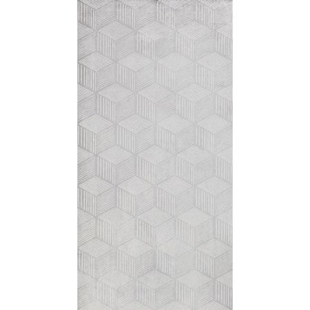 Italian Porcelain Décor Prima Materia Cemento Esagono 24" x 48" 3/8" Natural