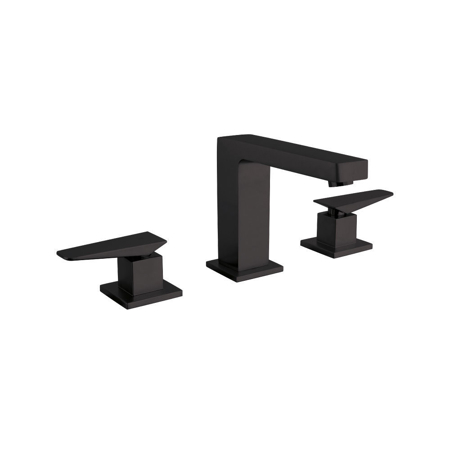 Quadro Widespread Lavatory Faucet With Lever Handles Matt Black