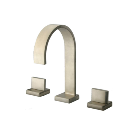 Modern Italian Galene Roman Tub with Lever Handles in Brushed Nickel