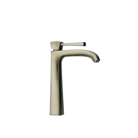 Vallemo tall single lever handle lavatory vessel filler Brushed Nickel
