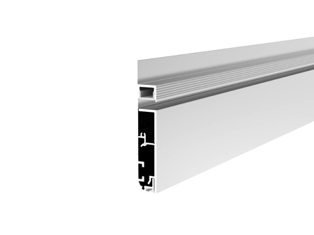 Recessed LED lighted shadow molding, 9,84ft/pcs, silver