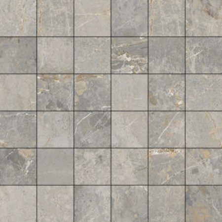 Dstone Ash Lekue 5x5 11.71" x 11.71" Natural Mosaico Porcelain Tile