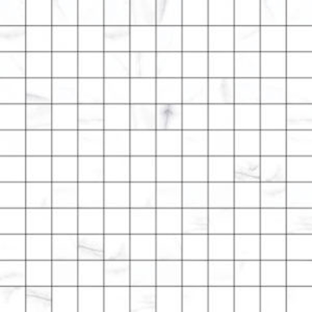 Vivid White Calacatta 2.5" x 2.5" 11.71" x 11.71" Mosaico Porcelain Tile