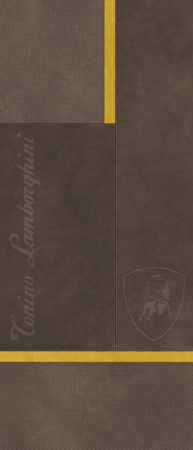 Korium Brown Yellow Square Logo 48"x110" Porcelain Tile