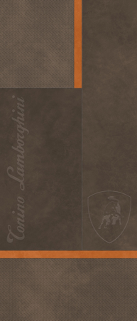 Korium Brown Orange Square Logo 48"x110" Porcelain Tile