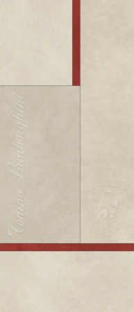 Korium Beige Red Square Logo 48"x110"Porcelain Tile