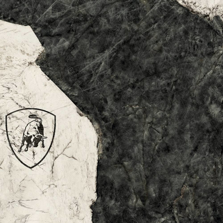 Magma Black & White Logo B 48"x110" Porcelain Tile