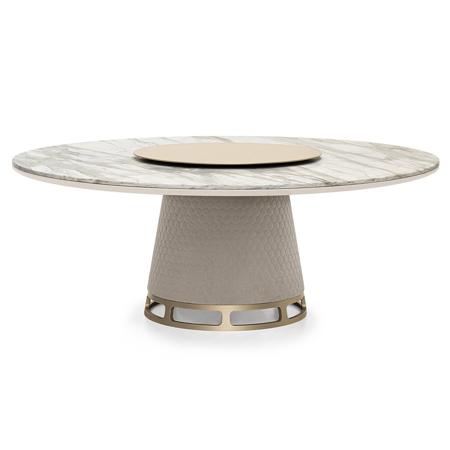 TL-2830 Round Dining Table Calacatta Gold