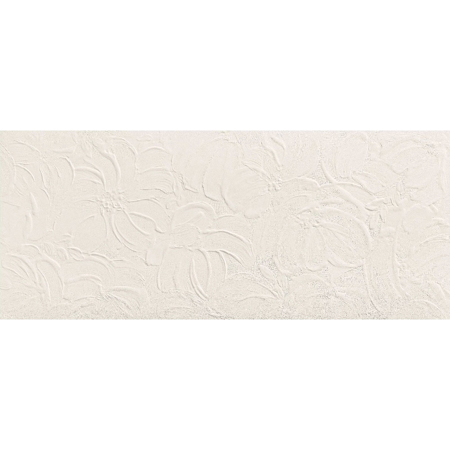 3D Wall Plaster Bloom White Matt Rectified 20" x 48"