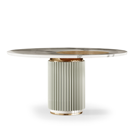 Mulligan Dining Table, Top: Green Marble