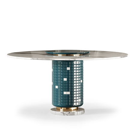 Kirk Dining Table, Top: Green Marble