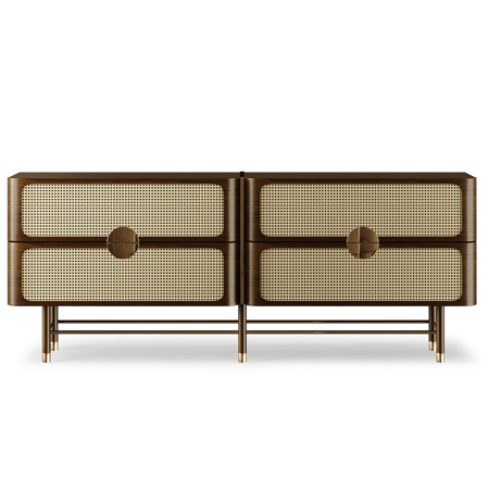 Cole Sideboard, Glossy Walnut Wood