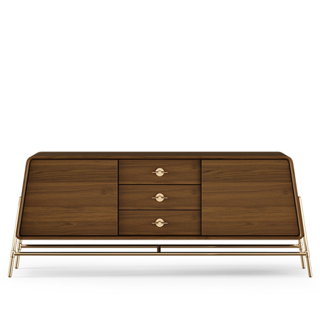 Holly Sideboard, Matte Walnut Wood