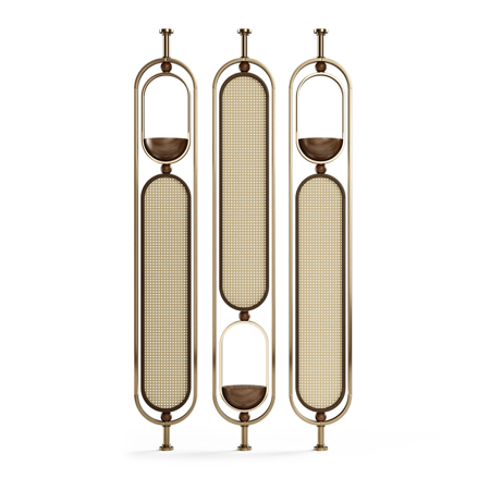 Desmond Screen, Glossy Walnut Wood