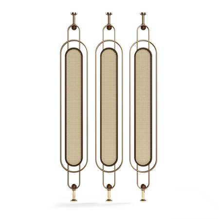 Garner Screen, Glossy Walnut Wood