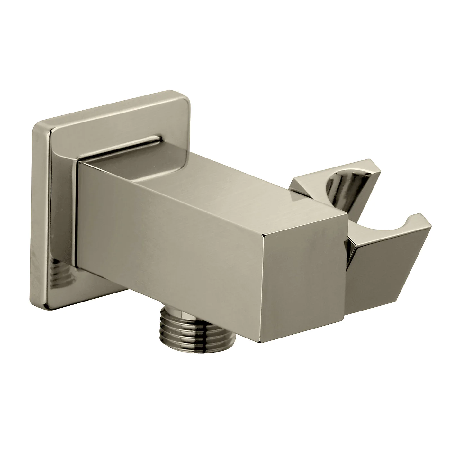 Square Handheld Shower Head Holder With Water Supply Elbow
