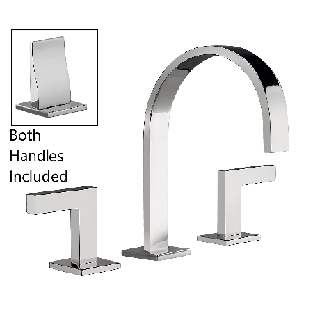 Corsini Two Handle Roman Tub Faucet Trim Polished Chrome