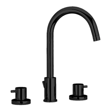 Elba Widespread Lavatory Faucet Matt Black